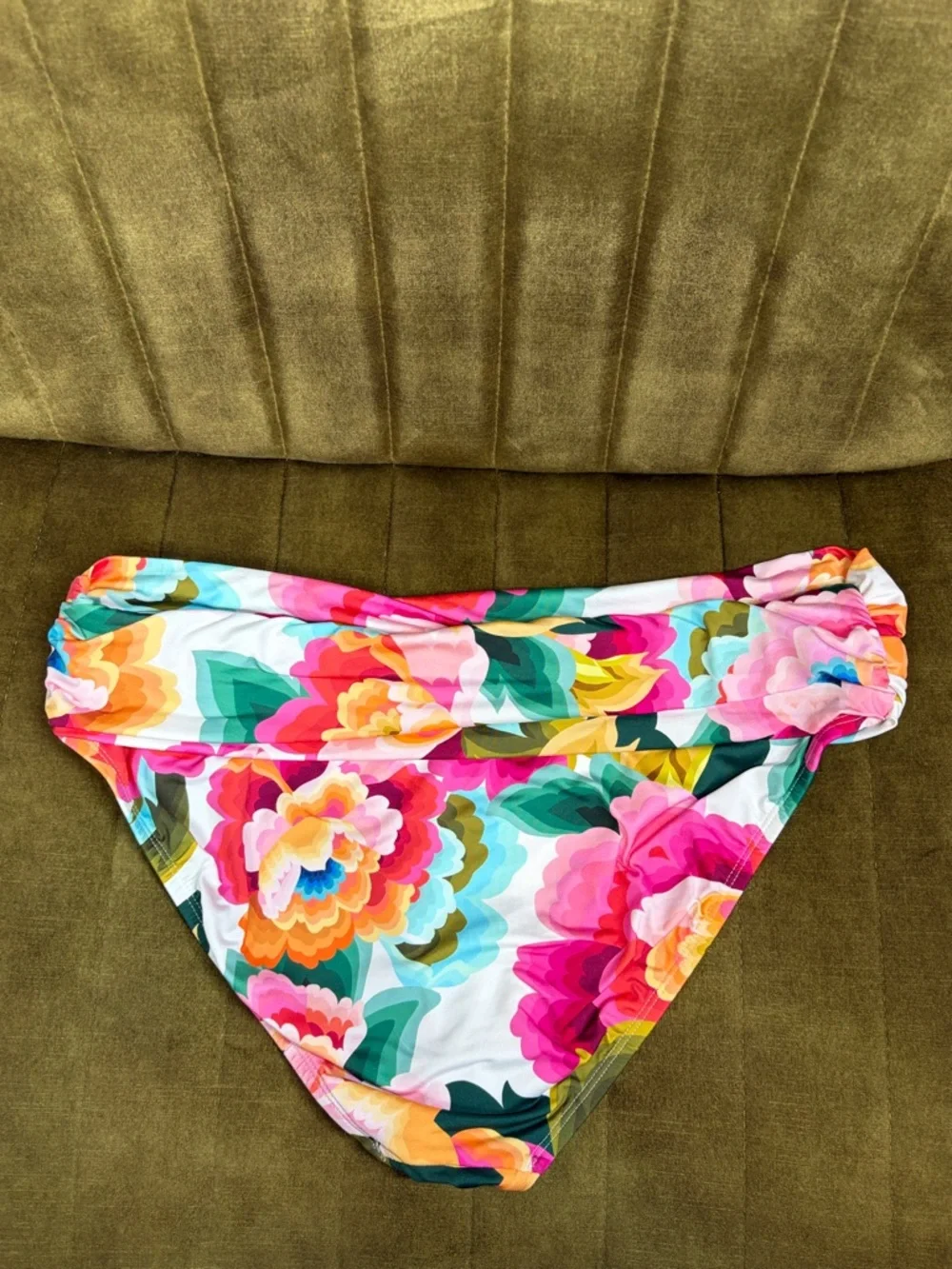 Gibson Latimer Tropical Floral twist front Bikini Bottom size large nwot - Picture 6 of 6